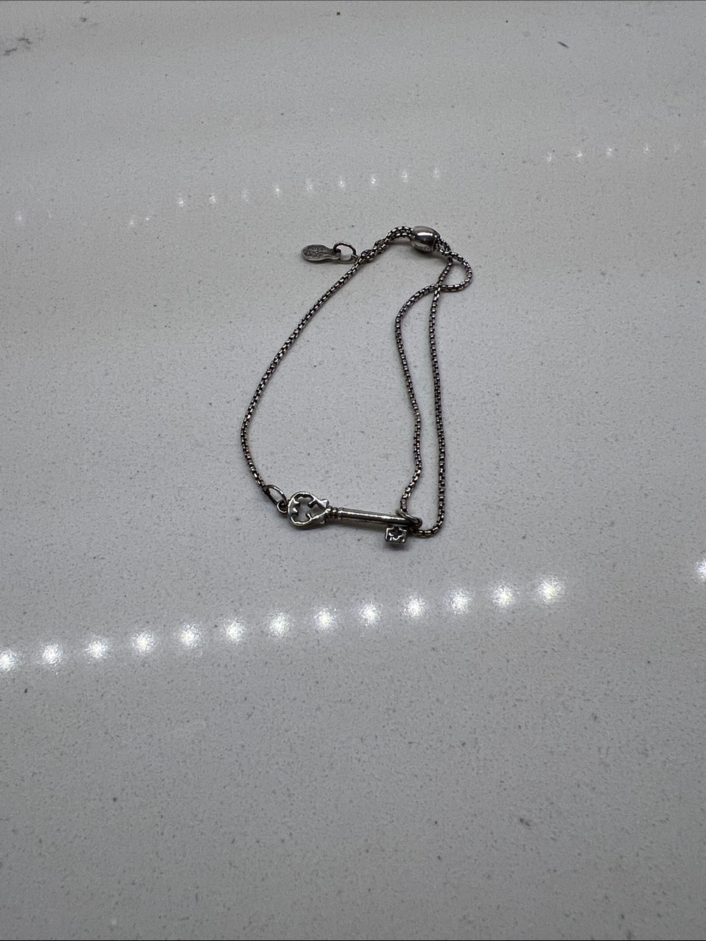 Alex and Ani Sterling Silver Key Bracelet - Silver